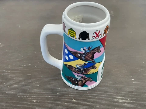 1996 Oak Tree Racing Association Santa Anita Park Beer Stein Mug Vintage Limited Cover