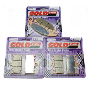 Goldfren S33 Brake Pads Front & Rear For Kawasaki ZZR 600 ZX 600 D1-D3 1990-1993 - Picture 1 of 3