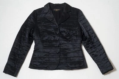 Blazer feminino Luciano Barbera jaqueta acolchoada de seda tamanho 42 - Imagem 1 de 4