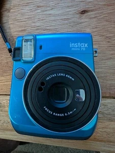 Fujifilm Instax Mini 70 Polaroid Film Camera Blue - Picture 1 of 2