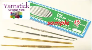 TULIP T-5 Double Pointed Gold Crochet Hooks 2.2-2.5mm, 3-3.5mm, 4-5mm 4.5-5.5mm - Picture 1 of 9