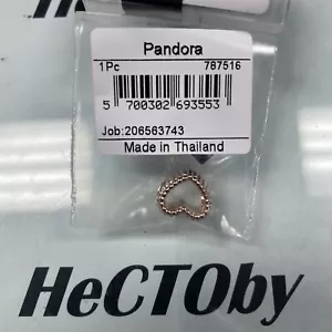 NEU Authentisch PANDORA Rotgold Perlen Offenes Herz Charm Anhänger 787516 - Bild 1 von 4