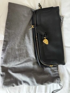Alexander Mcqueen Fold Over Clutch With Skull And Keys - Picture 1 of 13