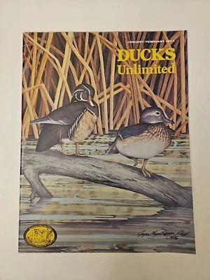 ⭐️ Ducks Unlimited Magazine - Vintage January February 1977 - Wood Duck  🔥 - Image 1 of 4