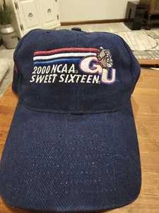 Vintage 2000 NCAA Sweet Sixteen Gonzaga Bulldogs Hat Cap Strap Back Gear (H1) - Picture 1 of 7
