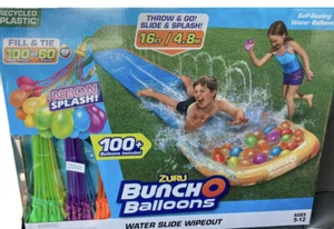 Bunch O Balloons Water Slide Wipeout 16 Ft. Brand New 100+ Balloons - Picture 1 of 1