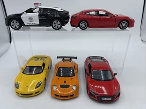 5 Kinsmart Cars 5” Pullback Car Diecast Toy Toys Porsche Audi Lamborghini - Picture 1 of 24