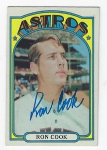 Autographed 1972 Topps RON COOK Houston Astros Card #339 w/COA - Picture 1 of 1