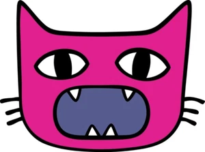 Calcomanía adhesiva de gato hambriento - Imagen 1 de 3