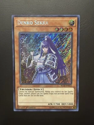 Yugioh! - Denko Sekka BLLR-EN052 Secret Rare 1st Edition LP - Image 1 of 3