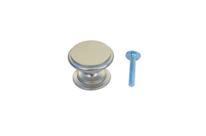 7 Stk. Möbelknöpfe Messing vernickelt matt Ø 30 mm - Nr. RP-05 - Bild 1 von 1