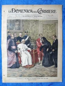 La Domenica del Corriere 18 novembre 1900 Leone XIII - Umberto I - Gibilterra - Picture 1 of 1