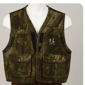 Quail Unlimited Hunting Vest Camo Mesh Lined Multi Pocket Outdoor Gear Men's XXL - Picture 1 of 13