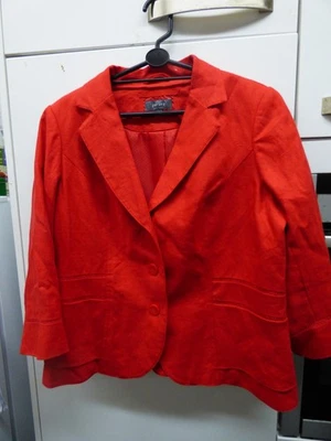 Per Una Red 100% Flax Linen Jacket Size 18 - Image 1 of 4
