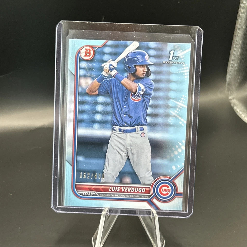 2022 Bowman 1st Luis Verdugo SKY BLUE /499 Cubs - Image 1 of 1