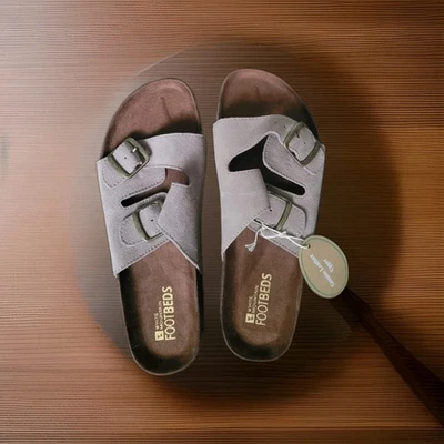 Sandalias cómodas de gamuza de montaña blancas para mujer talla 11M Foto 1 de 4