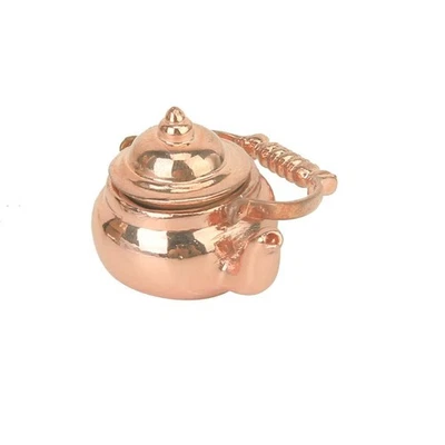 1/12 Miniatura Casa Delle Bambole In Rame Bollitore/teiera - Immagine 1 di 4