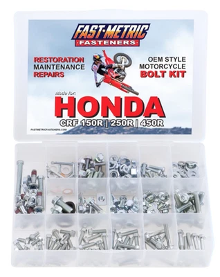 250pc HONDA BOLT KIT CRF 150R 250R 450R FENDERS SEAT BODY SUBFRAME - Image 1 of 4