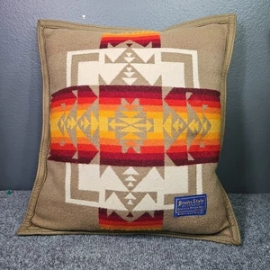 Almohada Beaver State Pendleton 19" Diseño Cuadrado Azteca Cheif Joseph  - Imagen 1 de 5