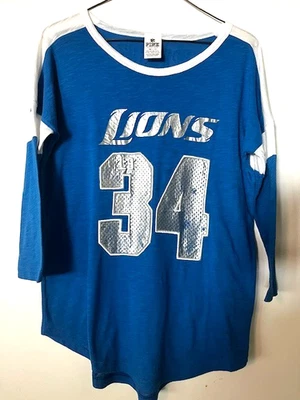 Camisa Jersey Victoria's Secret Rosa Detriot Lions 34 Foto 1 de 4