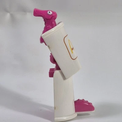 1990 McDonald's Changeables Dinosaur Transformer Drink Tri-Shake-Atops 90s - Image 1 of 4