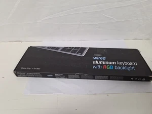 Matias RGB Backlit Wired Aluminum Keyboard for Mac - Space Gray *A-GRADE* - Picture 1 of 5