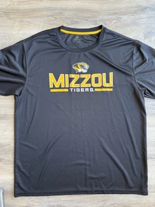 Mizzou Men’s Dri Fit Coliseum 2XL EUC Worn Once Short Sleeve Black/Gold - Picture 1 of 4