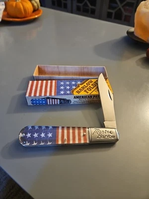 NUEVO Navaja de Bolsillo Patriótica Plegable Proud American Flag Master Barlow 19 BK1756 Foto 1 de 2