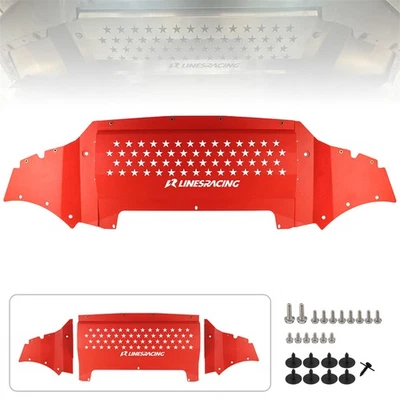 Red Aluminum Oil Cooler Skid Plate for BMW M2 Competition F87 S55 3.0L 2019-2023 - Image 1 of 4