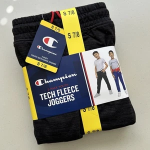 Champion Youth Boys Pack Tech Fleece Joggers Black & Blue Small 7/8 - Picture 1 of 7