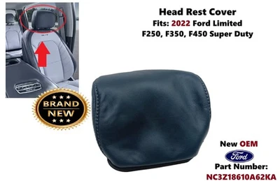 Nuevo OEM 2022 Ford Super Duty Limited Asiento Delantero Reposacabezas Cubierta NC3Z18610A62KA Foto 1 de 4