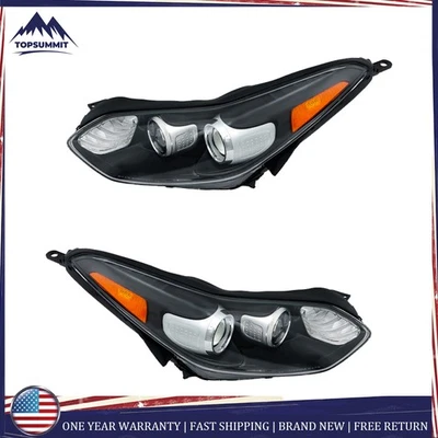 前灯总成 适合 17-22 起亚 Sportage 卤素 带 LED DRL 套装 透明 — 第 1/4 张图片