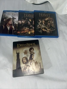 4 Blu Ray/DVD Lot Hobbit Trilogy Smaug Series LOTR Plus Two Towers Excellent - Picture 1 of 10