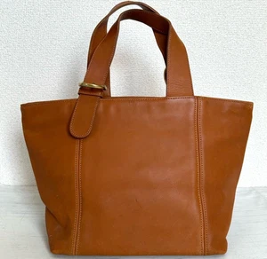USA made 80's Old Coach329 women's Tote bag Club Tan Leather Brown Vintage - Picture 1 of 10