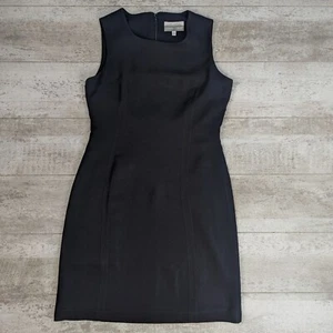 Casual Corner Vintage Black Little Dress Women's Size 8 Sleeveless Slip Sheath - Picture 1 of 9