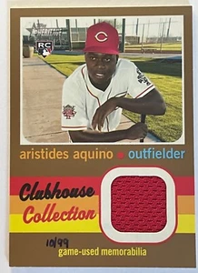 2020 Topps Heritage Aristides Aquino Clubhouse Collection Relic /99 Reds - Picture 1 of 2