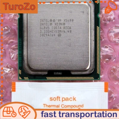 Intel Xeon X5680 SLBV5 12MB 3.33GHz Cache Hexa Core Socket LGA1366 CPU Processor - Image 1 of 2