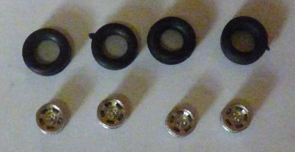 K & R REPLICAS Réplicas de ruedas de tungsteno cromadas escala 1/43 de K&R