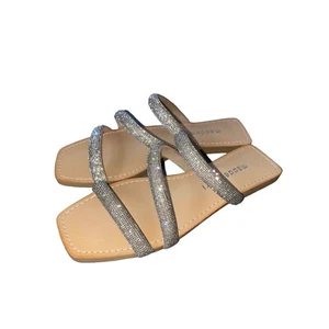 Madden Girl Women Parfait Rhinestone Embellished Sandals SIL Multi Size 5.5 NIB - Picture 1 of 4