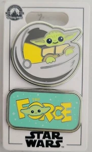 Disney Parks Star Wars Mandalorian Grogu Force 2 Pin Set New - Picture 1 of 1