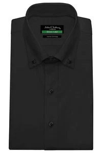 Camisa de noche formal 100 % algodón con cuello polo con botones en punta para hombre - Imagen 1 de 9
