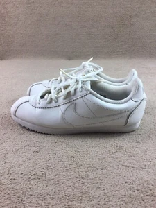 Nike Cortez Classic White Sneakers Size 6.5 Youth Athletic Shoes - Picture 1 of 13