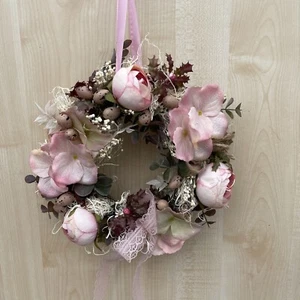 K2022.57. Türkranz  Kranz Gesteck  Frühling Rose Frühling Ranunkel - Bild 1 von 5