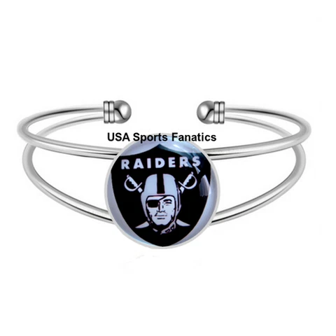 NFL - Oakland Raiders Team Logo Adjustable Bangle Bracelet Cover