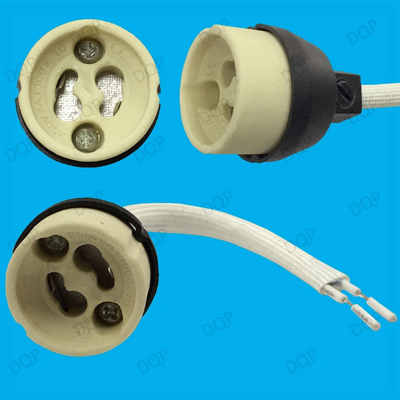 10x Cerámica GU10 Empotrada Nuevo Normales Enchufe Doble Manga Calor A Lámpara - Imagen 1 de 1