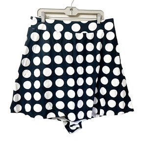 Debbie Shuchat Damen schwarz Minirock 14 gepunktet Reißverschluss hinten asymmetrisch - Bild 1 von 10