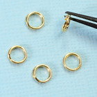 5MM 14K Solid Yellow Gold Key Rings Split Jump Rings Variable (1) or (5)