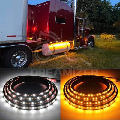 2x 70" LED estribo luces barra peldaño lateral DRL luces marcadoras de señal de giro Foto 1 de 4