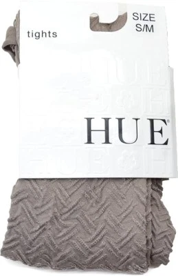 HUE Women's Tights w/Control Top Crosshatch Stone M/L ( 5'2"-6' wt:165-200lbs) - Image 1 of 4