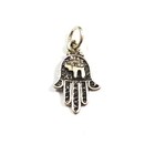 Real 925 Sterling SILVER small Filigree HAMSA with CHAI Symbol Charm Pendant
